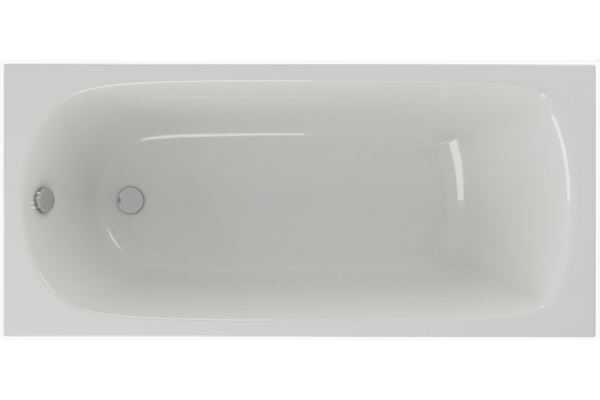 Ванна акриловая Ника 170х75 с фронтальным экраном, вклеенный каркас, слив слева, Aquatek