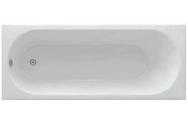 Ванна акриловая Оберон 170x70 с фронтальным экраном, вклееным каркасом, слив слева, Aquatek
