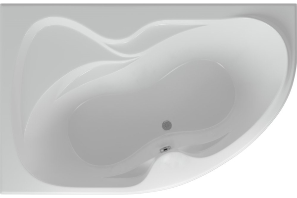 Ванна акриловая Вега 170х105 левая, с фронтальным экраном, вклееным каркасом, Aquatek