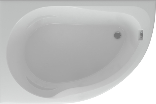 Ванна акриловая Вирго 150х100 левая, с фронтальным экраном, вклееным каркасом, Aquatek