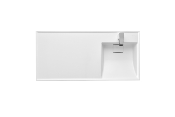 Раковина Aquaton Лондри 105 белая левая 1A72223KLH010