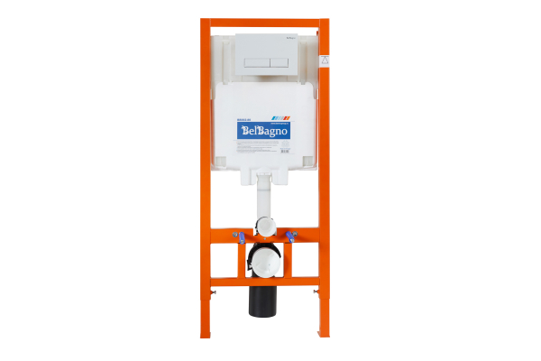 Комплект 2 в 1 Система инсталляции для унитазов BelBagno BB002-80 с кнопкой смыва BB009-MR-BIANCO