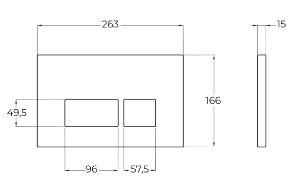 Комплект 2 в 1 Система инсталляции для унитазов BelBagno BB026 с кнопкой смыва BB041CR