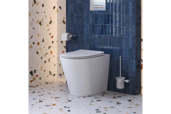 Унитаз приставной безободковый с сиденьем и смывом Tornado BelBagno Flay-Tor BB1003CB-TOR/SC