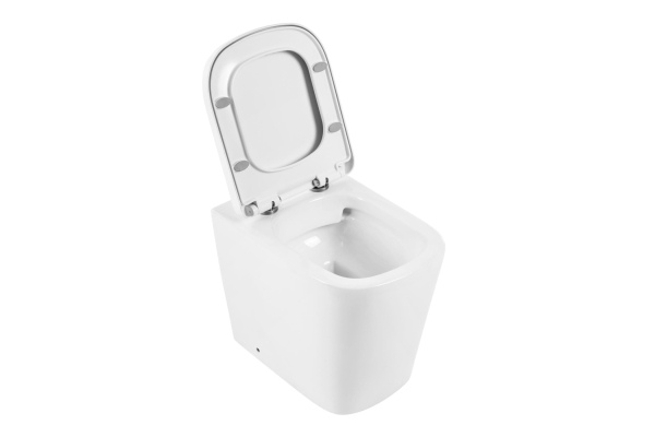 Унитаз приставной безободковый с сиденьем BelBagno Albano BB120CBR