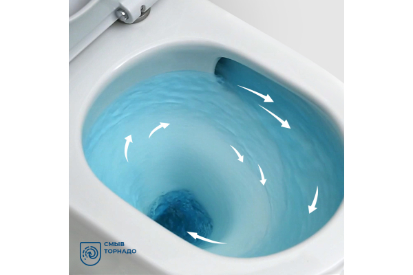 Унитаз-моноблок с сиденьем BelBagno Tornado Tre-Tor безободковый BB673CP-MN-TOR/SC