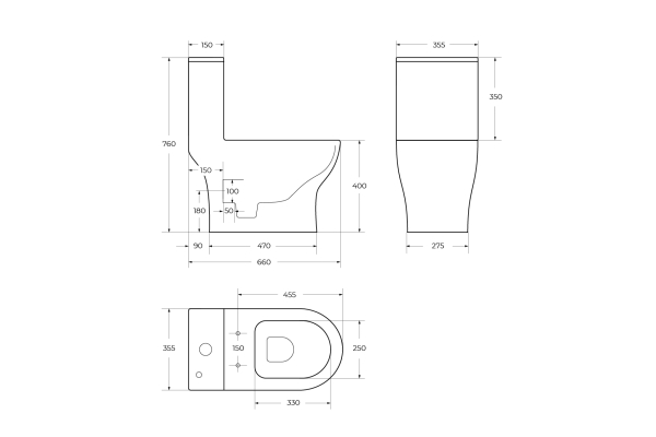 Унитаз-моноблок с сиденьем BelBagno Neon безободковый BB8617CPR-MN/SC
