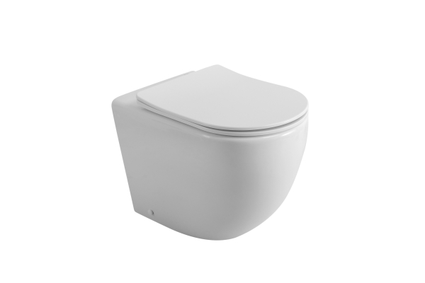 Унитаз приставной безободковый с сиденьем BelBagno Sfera-R BB2141CBR/SC