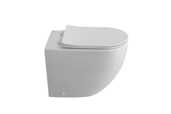 Унитаз приставной безободковый с сиденьем BelBagno Sfera-R BB2141CBR/SC