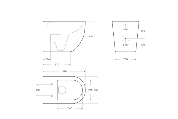 Унитаз приставной безободковый с сиденьем BelBagno Sfera-R BB2141CBR/SC