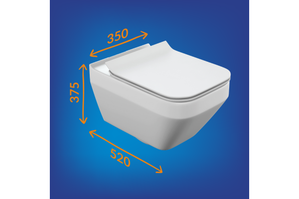 Комплект Cersanit Crea Square CO DPL EO slim, инсталляция Link Pro, без кнопки