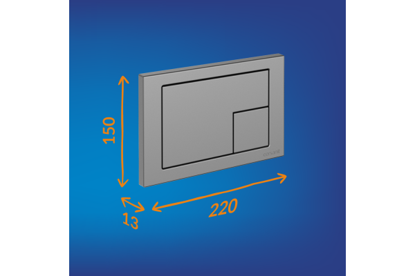 Кнопка Ceranit Corner для инсталляций Link Pro, Vector, Link, Hi-Tec пластик, хром матовый