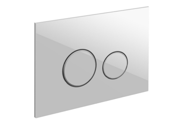 Кнопка Cersanit Twins для Link Pro/Vector/Link/Hi-Tec стекло белый