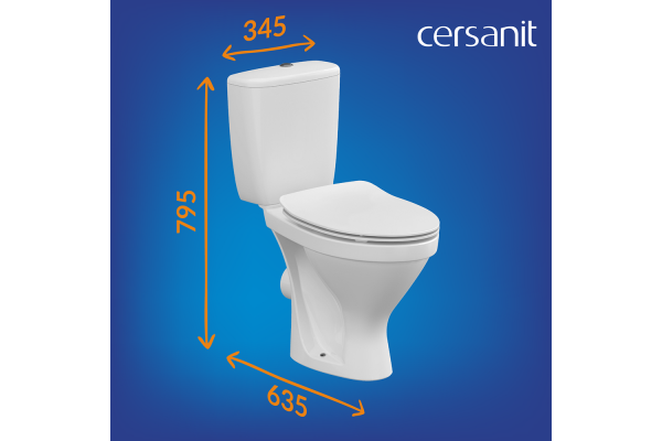Компакт Cersanit Melar 031 3/6 с тонким легкосъемным сиденьем дюропласт