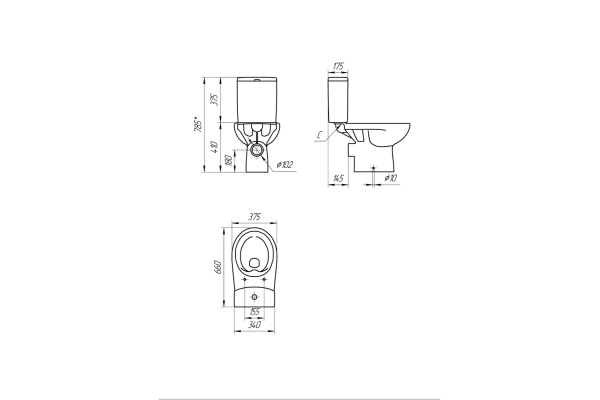 Компакт Cersanit Nature Clean On 011 3/5 DPL EO slim