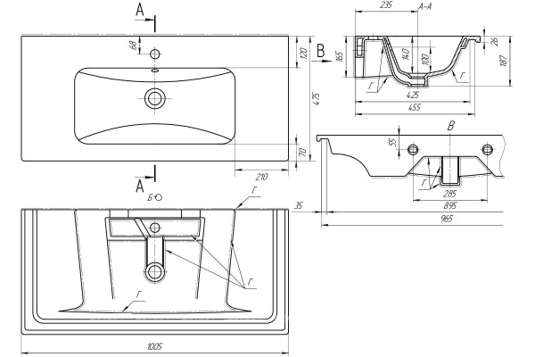 Раковина керамическая Dreja Эйфория 100