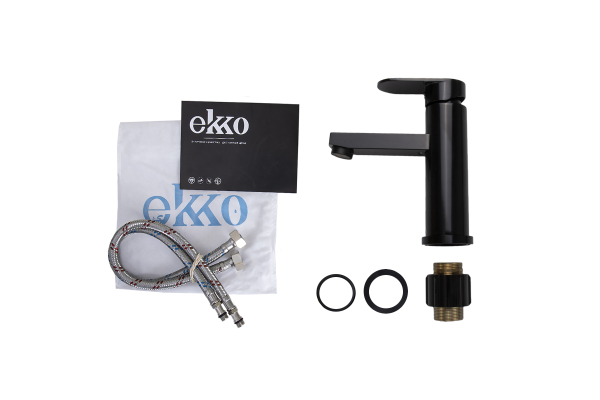 Смеситель для раковины Ekko E1081-8, черный