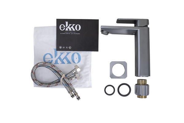 Смеситель для раковины Ekko E1082-21, темно-серый