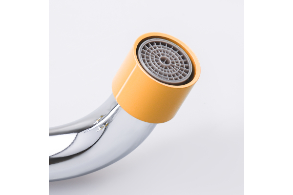 Смеситель для ванны Ekko E22118-9 длинный излив переключатель в корпусе, с цветными наконечником и ручками