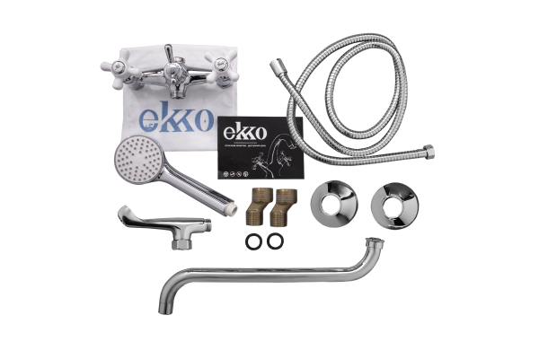 Смеситель для ванны Ekko E26018 длинный излив с керамической ручкой
