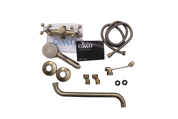Смеситель для ванны Ekko E26019-4 длинный излив переключатель в корпусе