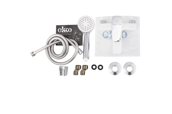 Смеситель для ванны Ekko E32301 короткий излив переключатель в корпусе , белый