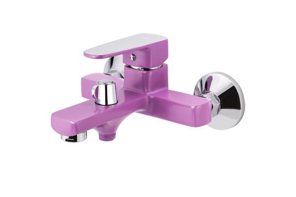 Смеситель для ванны Ekko E32302 короткий излив переключатель в корпусе , фиолетовый