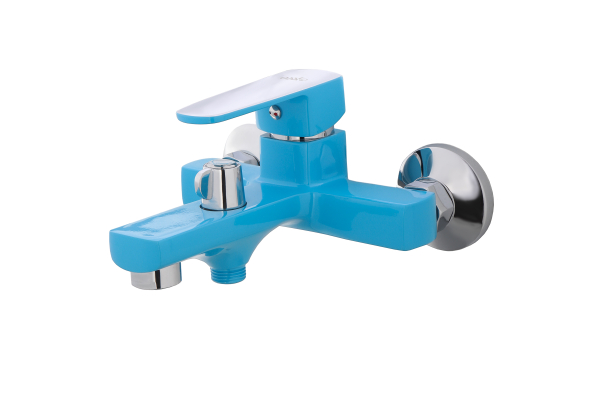 Смеситель для ванны Ekko E32304 короткий излив переключатель в корпусе, синий