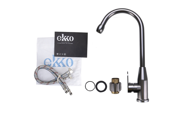 Смеситель для кухни Ekko E4062, темно-серый