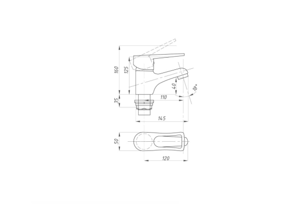 Смеситель Fauzt для раковины FZs940-B129 тип См-УмОЦБА