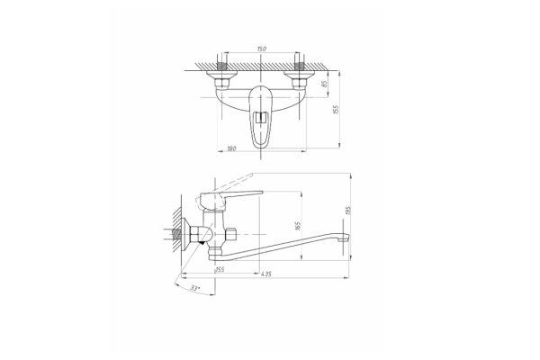 Смеситель Fauzt для ванны с душем FZs-888-126 тип См-ВУОРНШлА