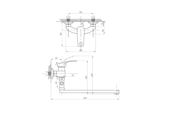 Смеситель Fauzt для ванны с душем FZs-814-115 тип См-ВУОРНШлА