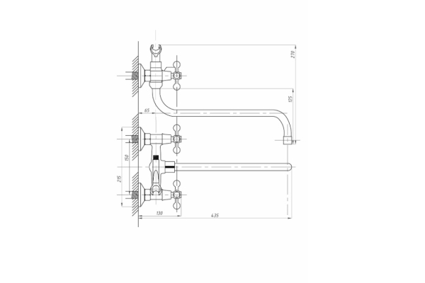 Смеситель Fauzt для ванны с душем FZs-435-32 тип См-ВУДРНШлА