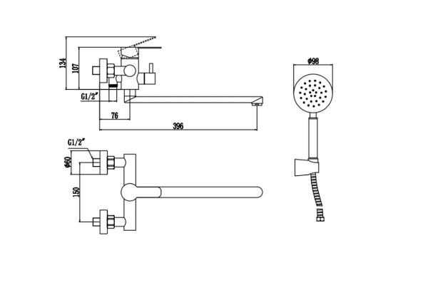 Смеситель Fmark для ванны FS8224