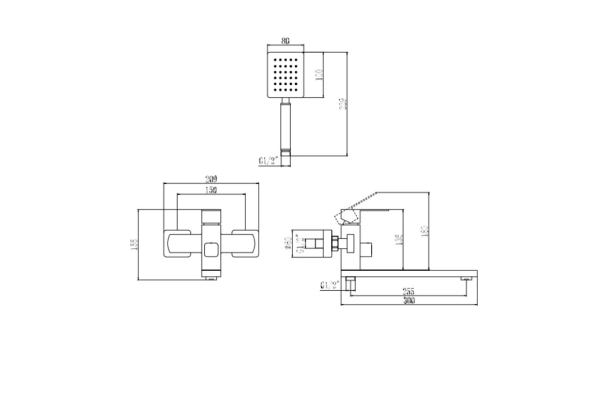 Смеситель Fmark для ванны FS8124