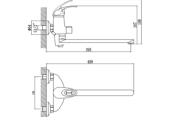 Смеситель Fmark для ванны FM2203