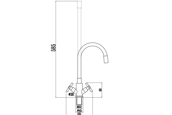 Смеситель Fmark для кухонной мойки FS8442H-02