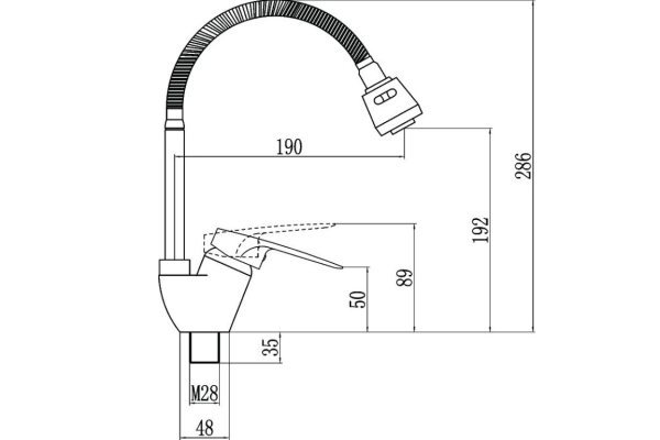 Смеситель Fmark для кухонной мойки FM4304