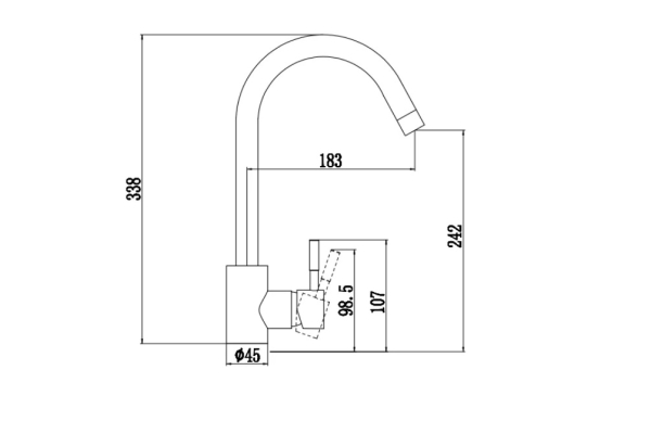 Смеситель Fmark для кухонной мойки FS8232