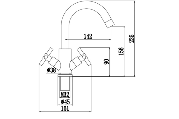 Смеситель Fmark для кухни FS8422H