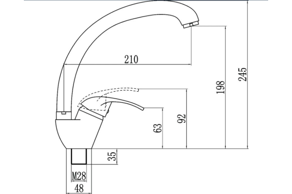 Смеситель Fmark для кухонной мойки FM4103