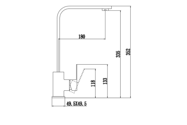 Смеситель Fmark для кухонной мойки FS8132H