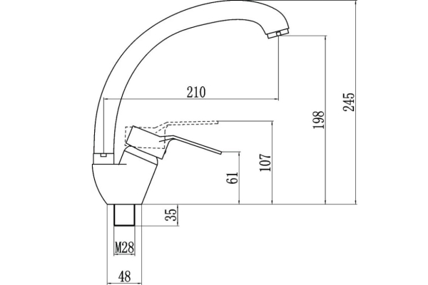 Смеситель Fmark для кухонной мойки FM4163