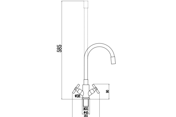 Смеситель Fmark для кухонной мойки FS8442H-04