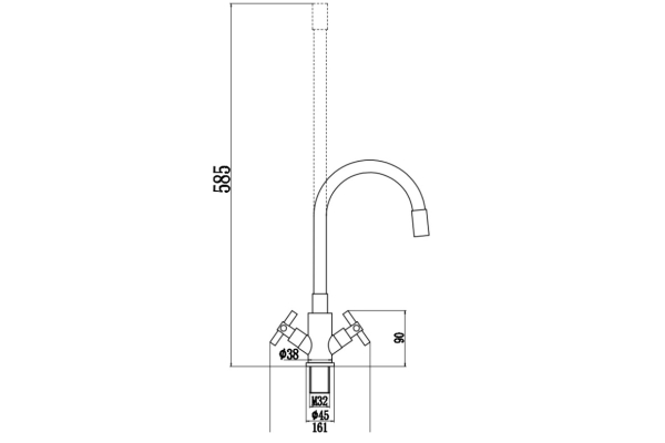 Смеситель Fmark для кухонной мойки FS8442-04