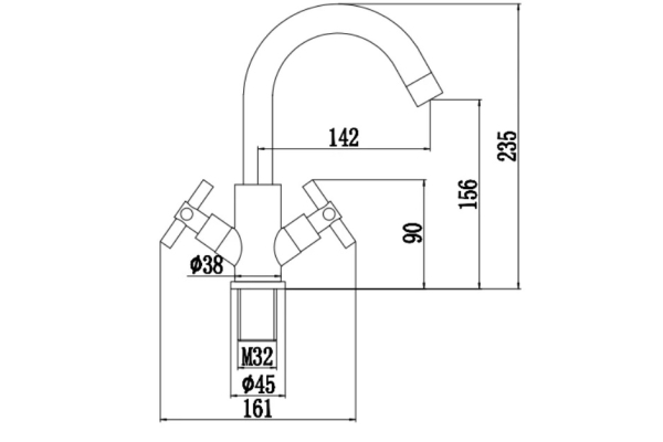 Смеситель Fmark для кухонной мойки FS8422