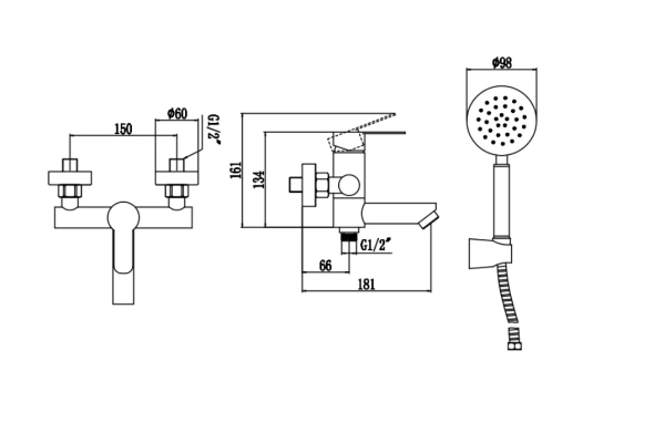 Смеситель Fmark для ванны FS8304