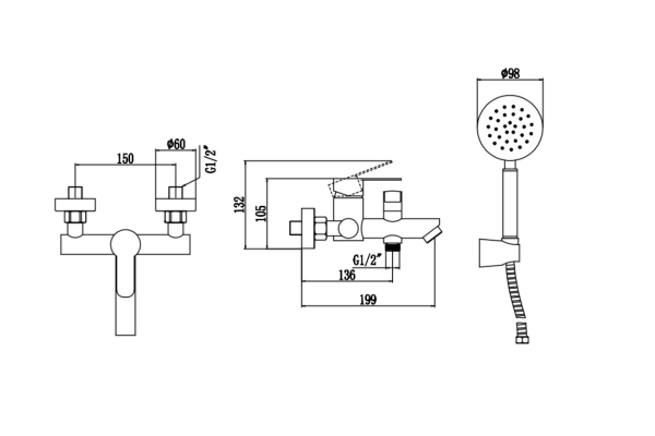 Смеситель Fmark для душа FS8203