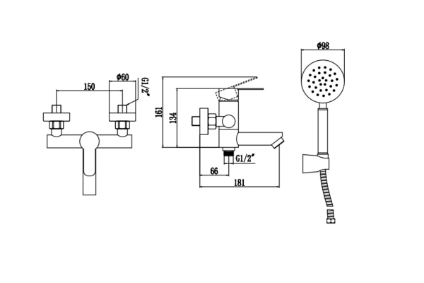 Смеситель Fmark для ванны FS8304H