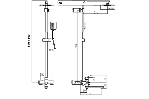 Душевая стойка Fmark FS8145-35H